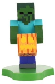 Cableguys Minecraft Figur Holdem Zombie – Halterung für Kopfhörer, Smartphone oder kleines Zubehör – 11 cm