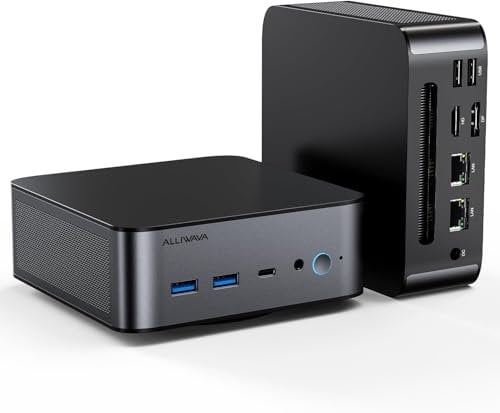 H90 Mini PC Intel Core i7-11390H 32GB DDR4 512GB NVMe SSD, bis zu 5.0 GHz,HDMI/DP/USB-C 4K Ausgang, 2X 2.5G RJ45, Leistungsstarker Büro- und Gaming-Desktop-Computer