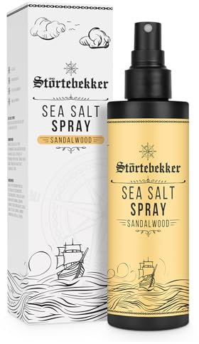 NEU: Störtebekker® Premium Sea Salt Spray Sandelholz – Salzwasserspray mit natürlichem Meersalz für Volumen, Glanz & flexiblen Halt – vegan, ohne Silikone & Parabene (200 ml) - Texture Spray Haare