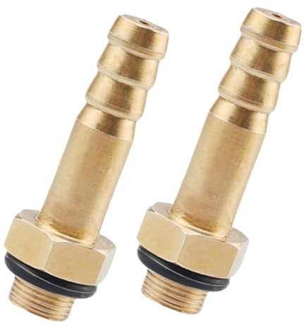 TOYANDONA 2piezas Unidades Conexiones De Latón Barbilla para Tubo De Gas De Adaptador Seguro para Estufas y Cilindros De Gas Accesorios Válvula Portátil