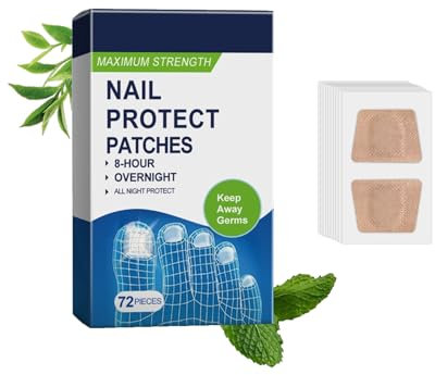 72 Nail Patches Nail Repair Extra Strength Toenail Fungus Treatment with Natural Tea Tree Oil Formula -– Safe, Breathable & Comfortable for Overnight