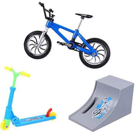 TOYANDONA 1Ensemble Vélo et Scooter à Doigts Kit Éducatif de Mini de Société pour Comprenant Un Vélo Une Échelle Mini Scooter pour Décoration