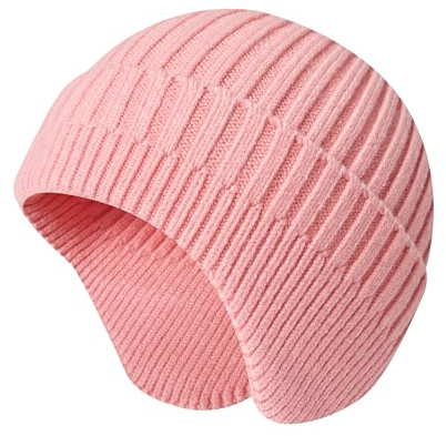 HeyCaps Damen Strickmütze Winter Warm Mit Ohrenklappen Beanie Weich Elastisch Atmungsaktiv Winddicht Unisex Komfortabel