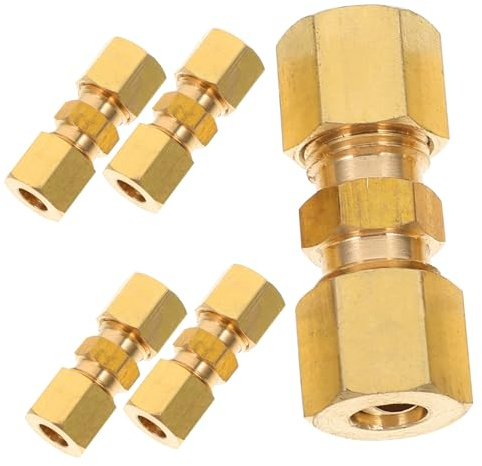 Yardenfun 5 pièces Raccords Union Cuivre pour Tube Od Connecteurs de Compression Durables Machine avec Fixation Tube Étanchéité Fiable et Installation Simplifiée