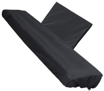 OSOLADY Stretchable Digital Piano Cover Keyboard Dust Protector Elastic Fit for Electronic Keyboards Portable Black Piano Dust Cover