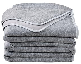 GC GAVENO CAVAILIA Cooling Blanket Double Bed - Soft Breathable Lightweight Double Quilt - Cozy Bed Throw (150x200cm), Warm Fleece Blanket Double Bed Size - Comforter Bedspread for All Seasons,Grey