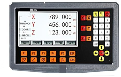 LCD 2 axes 3 axes DRO définit l'affichage de lecture numérique avec échelle linéaire règle en verre à grille for tour de fraiseuse Pratique pour la lecture(850mm,2 Axis DRO Kit)