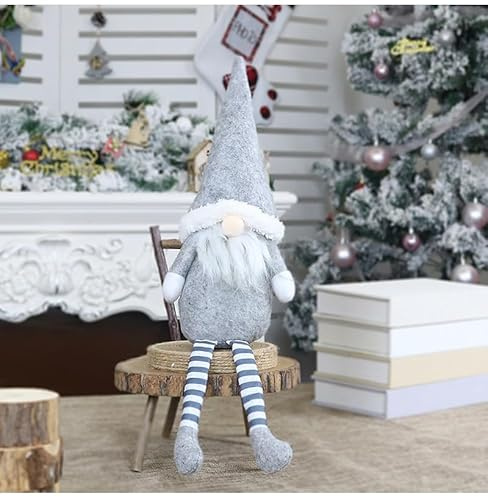 2019 Christmas Decoration Supplies Faceless Doll Long Legs Sitting Santa Claus Pendant Window Made of High Grade Material with Durability Easy to Use Convenient Perfect for Home Daily Make Life Easier