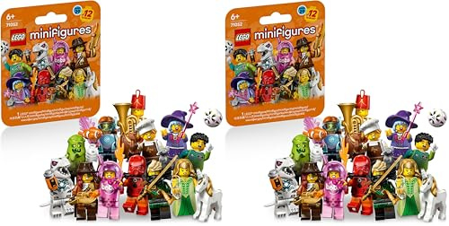 LEGO Minifiguren Serie 29 - Überraschungsbox mit 1 von 12 Sammelfiguren - Figuren inkl. Torwart & Einhornelfe - Mitgebsel für Jungen und Mädchen ab 6 Jahren - 71052 (Packung mit 2)