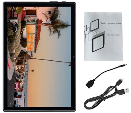 mingzhe Tableta de 10 Pulgadas 11 6GB 128GB ROM Ranura para Tarjeta SIM Dual Batería de 8000mAh con Pantalla HD 10.1 Pulgadas Cámara 5MP 8MP para Transmisión Películas GP