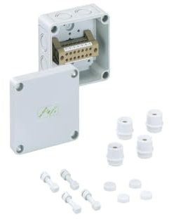 Spelsberg 1196200 SPEL 4/08-8x4² Reihenklemmengehäuse 8P, 94 x 94 x 57 mm, IP66, RKK 4/08-8 X 4, grau