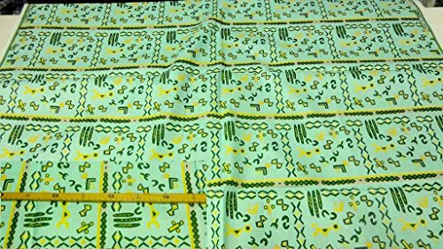 Stoffbook GRÜN/GELB Baumwolle Patchwork Afrika Stoff Stoffe, C065