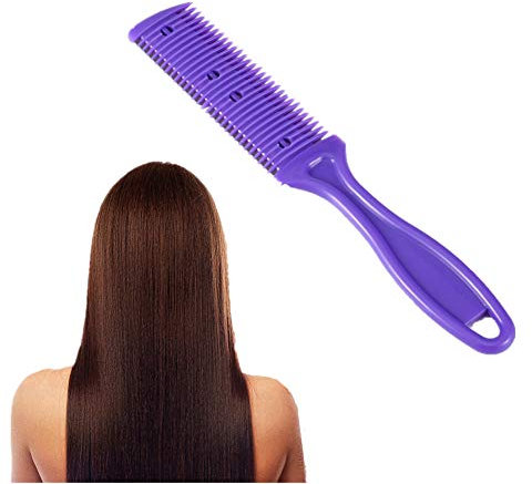 Yosoo Professional Hair Clipper, DIY Hair Clipper Comb Double Sided Thin Cutting Scissors Cutting Tool Purple