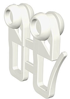 Flairdeco Innenlaufrollen mit Schleuderwagen, 8 mm Gardinenrollen, Plastik, Weiß, 12 Stück