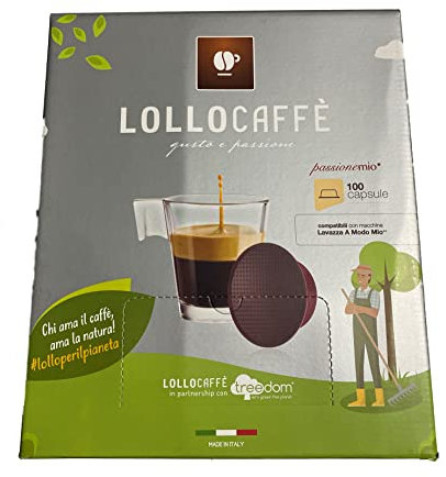 100 Capsules Cafè - PassioneMio Argento - C. Lavazza A Modo Mio - Lollo Cafè