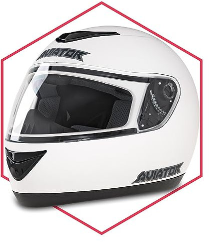 Integralhelm Mit Sonnenblende Weiß Matt 63-64 Helm Motorradhelm Quad Klapphelm