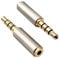 AAOTOKK 4 Pôles 3,5 mm Mâle à 2,5 mm Femelle Jack Convertisseur Audio Stéréo Coque Métallique pour Casques,Smartphones,Tablettes,Haut-Parleurs.(2Pack-2.5 to 3.5mm F/M)