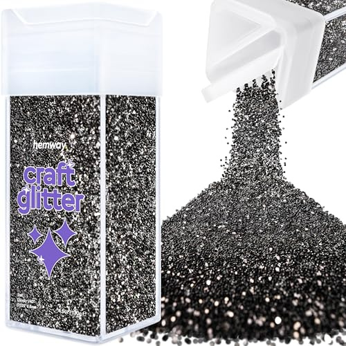 Glitzer für Bastelarbeiten Shaker schwarzes Kunstharz Trinkgläser Karten Weihnachtsschmuck Kerzen grob Nägel Gesicht Kosmetik 130g