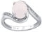 SILVEGO Damen Ring aus 925 Sterling Silber mit natürlichem Rosenquarz
