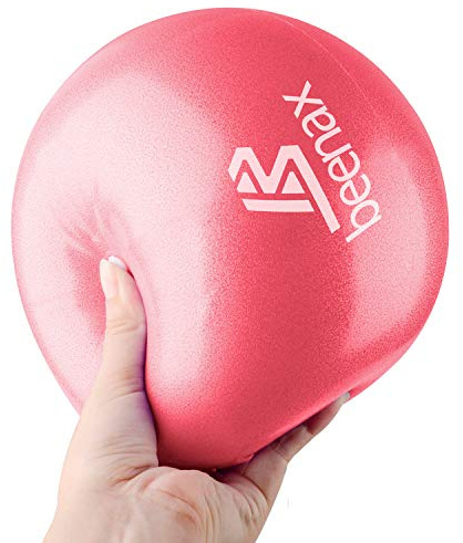 Beenax 23cm Soft Pilates Ball - 9 Inch Exercise, Mini Barre, Gym Ball - Perfect for Yoga, Pilates, Core Training, Physical Therapy and Balance (Home & Gym & Office)