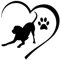 labrador Herz Aufkleber -6 Größen- Sticker Retriever LOVE Dog Hund Rasse Decal in 6 Größen und 21 Farben