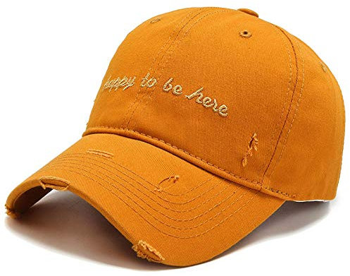 Cappello Berretto Uomo cap Berretti da Baseball Bucati Estivi per Uomo Donna Arancione Rosa Marrone Lavato Cappello da papà Vintage Trendy Streetwear Cappellino Snapback-Arancione_Baseball_cap_Re