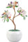 Amogeeli Heilender Kristall-Geldbaum mit Keramiktopf, Stein-Bonsai-Glücksbaum für Fengshui-Heimdekoration