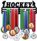 ORIGACH Medaillenhalter Ausstellungsständer Hockey Schwarz Stabile Medaille Kleiderbügel, 40 cm