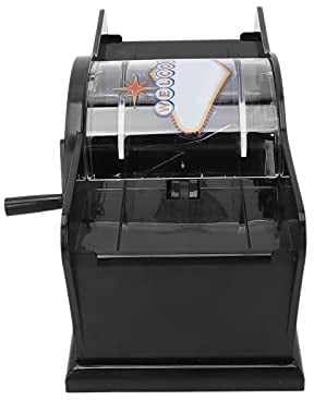 Manueller Kartenmischer, verschleißfest stabil robust stumm sicher tragbare kompakte Spielkarte manueller Shuffler für Familientreffen für Home Office für Männer Frauen(Schwarz)