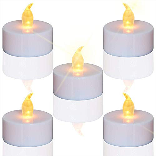 TEECOO Candele a LED portò Candele flickering flameless Candele12 pezzi realistico a batteria falso Candela calda luce del ultimi100+ore(calda luce giallo)