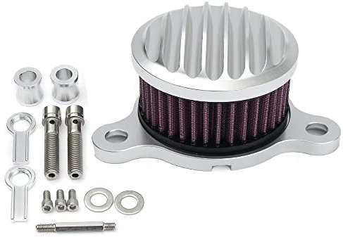 Nuova Moto Filtro Aria Filtro di Aspirazione Accessori di Sistema for Harley-Davidson Sportster 883 1200 1991-2016 Ferro 883 2009-2016 (Color : Chrome)