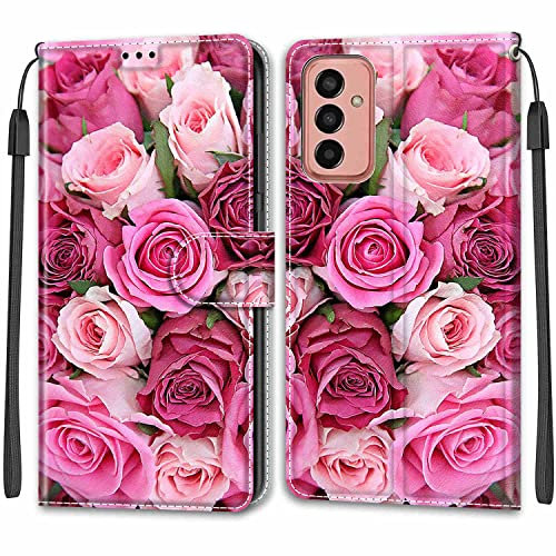 Feyten Coque Samsung Galaxy M13 4G / Galaxy M23 5G / Galaxy F23 5G, Étui Housse en Cuir Flip Case Fonction Support Housse avec Fentes de Cartes Magnétique Portefeuille Protection Case (Rose 2)