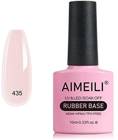 AIMEILI Rubber Base Gel Soak Off UV LED Rubber Base Coat Nägel Unterlack Gel Nagellack Maniküre 10ml (435)