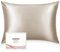Adubor Seidenkissenbezug 40x80cm für Haar und Haut, mit verstecktem Reißverschluss, beide Seiten, 23 Momme Seide, Fadenzahl 900 (Beige, 2 Stück)