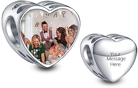NINGAN Personalisierte Puppy Foto Charme Maßgeschneiderte Schriftzüge 925 Sterling Silber Charm Beaded Kompatible Frauen Armband Halskette