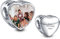 NINGAN Personalisierte Puppy Foto Charme Maßgeschneiderte Schriftzüge 925 Sterling Silber Charm Beaded Kompatible Frauen Armband Halskette
