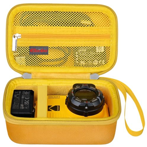 Elonbo pixpro wpz2 Robuste imperméable à l'eau Appareil Photo numérique Valise, Antichoc WiFi 4K vidéo Appareil Photo numérique Housse de Rangement, Poche en Maille pour Carte mémoire. Jaune