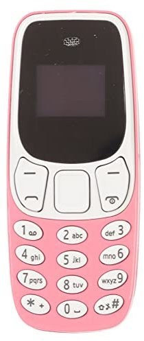BM10 Small Phone, GSM 2 in 1 Mini Mobile Phone, BT Dialer Dual SIM Card Unlocked Hands Free Mini Mobile Phone, BT Music Player with Voice Changer (Pink)