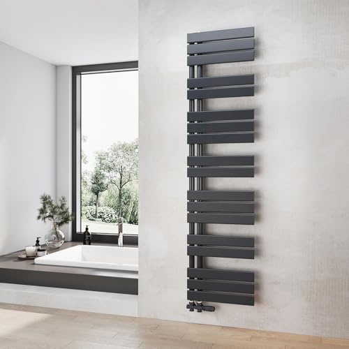 Heilmetz Badheizkörper Anthrazit Handtuchtrockner Heizung 400 x 1662 mm Bad Heizkörper Handtuchheizkörper Handtuchwärmer