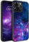 BENTOBEN für iPhone 15 Pro Hülle, Handyhülle iPhone 15 Pro Case Leuchten im Dunkeln Slim dünn Fluoreszenz Nebula Muster PC Schale TPU Bumper Kratzfest Schutzhülle Hülle - Lila