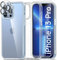 Mootobo 4 in 1 Designed for iPhone 13 Pro Case Built-in 2 Screen Protector and Lens Protector, 10FT Military Grade Drop Protection Case with Anti-Fingerprint Matte Back 6.1 inch - Clear