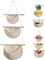 MeYuxg Cotton Rope Storage Basket - Boho Wall Hanging Decor - Back of Door Hanging Organiser for Kitchen, Living Room, Bedroom Space Storage