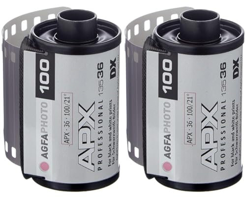 AgfaPhoto APX 100 Prof 135-36 S/W-Film, 1 Stück, 6A1360 (Packung mit 2)