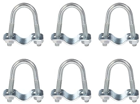 QUARKZMAN 6 Stück Zurrbügel U-Bügel, Bügelschraube Bolzen Bügelschelle - 3/4(20mm) bis 3/4(20mm) - für Anhänger, LKW, Transporter, Dachträger