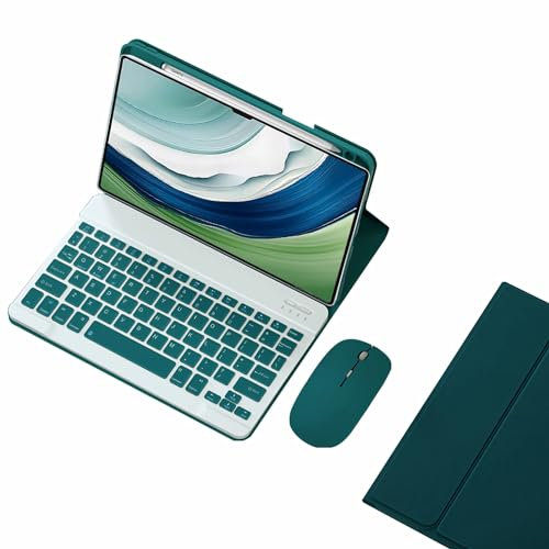 GUPENAA Custodia con Tastiera per Huawei MatePad PRO 13.2 2023 con Portamatite, Tastiera Magnetica Staccabile con Mouse Bluetooth,Verde
