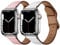 Slim Leather Strap for Apple Watch Strap 49mm 45mm 44mm 42mm, Adjustable Leather Replacement Watch Band for iWatch Series Ultra/Ultra 2 SE 2 SE 9 8 7 6 5 4 3 2 1 for Women Men, White/Pink