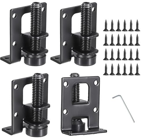 IGNPION Heavy Duty Adjustable Furniture Leveler Feet 4pcs M10 Furniture Leveling Legs for Tables, Shelving Units, Cabinets, Workbench, Black