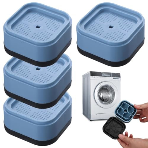 OTAIVE Anti-slip Stabilisers Washing Machine Noise-reduce Washing Machine Feet Pads Anti Vibration Shock Absorbers, Non-slip Fixed Anti-deviation Support Pads Feet for Fridge Table Sofa