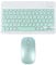 Wireless Keyboard and Mouse, Rechargeable Mini Bluetooth Keyboard and Mouse Set, 10-inch Compact Portable Silent 78-key Tablet Keyboard, for iPad/PC/Laptop/Mac/Android(Green)