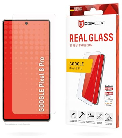 Displex Schutzglas für Google Pixel 8 Pro (10H), Eco-Montagerahmen